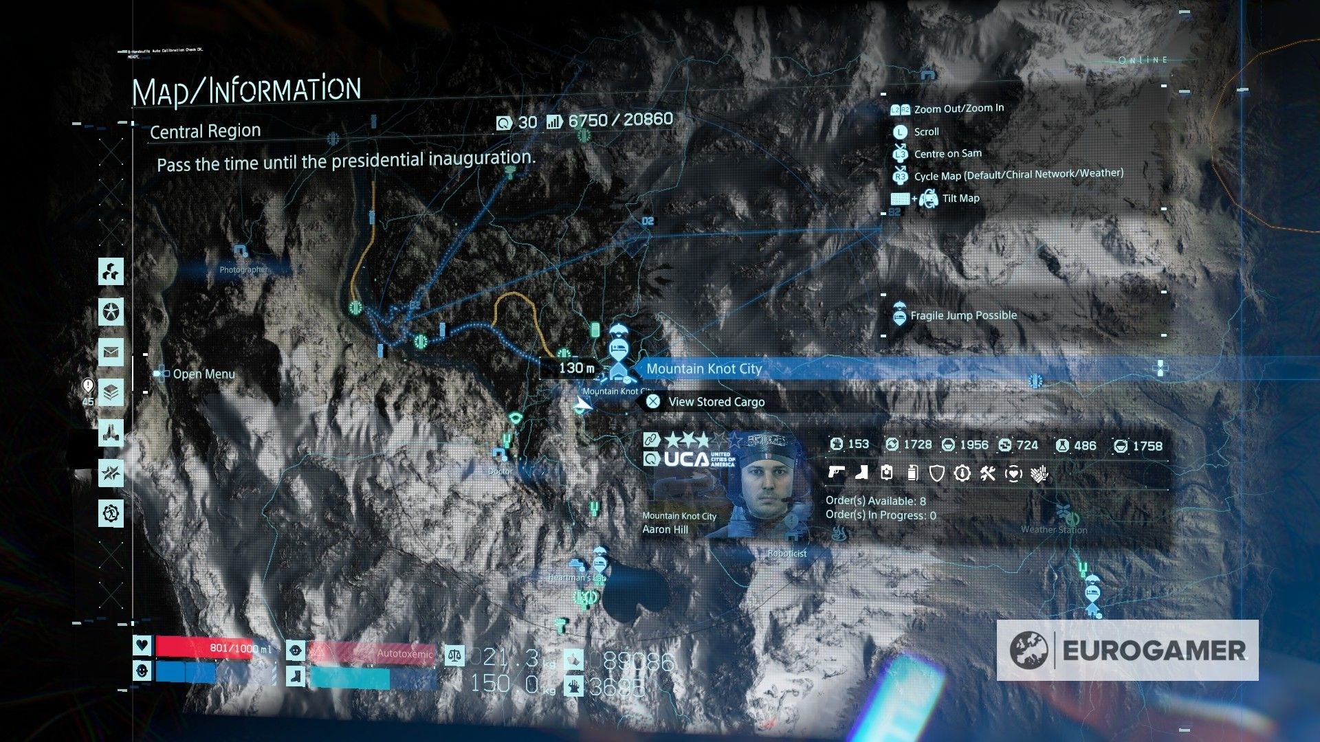 Death Stranding Memory Chip locations What 'glowing' objects mean and